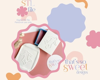 Crime Body Outline Stamp and Cutter STL File
