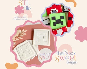 Creeper Face Cookie Stamp ONLY STL File