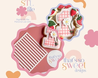 Gingham and Stripe Cookie Stencil STL File