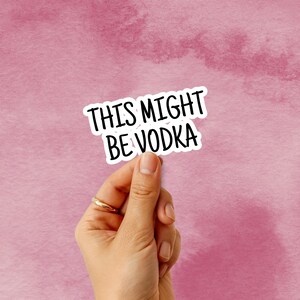 Questo potrebbe essere vodka / Adesivo motivazionale divertente - Adesivo spiritoso per laptop, borraccia, quaderno, diario - Regalo umorismo e positività