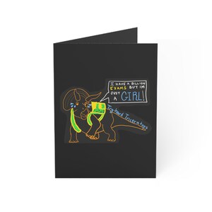 Cartão comemorativo "Boa sorte nos exames" do Triceratops Try Hard - Presente para estudante - Presente para residente, bolsista, pré-médico, estudante de medicina
