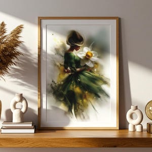 Daffodil Birth Flower Print: March Floral Watercolor Art (Digital Download)