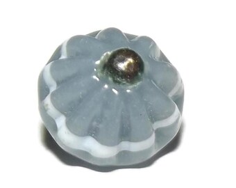 Antique Button ~ Turquoise Glass Charm String Button - Etsy
