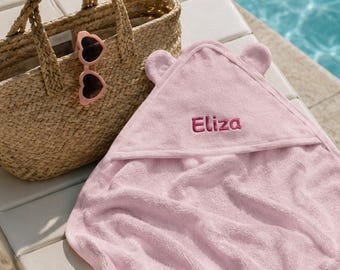 Personalized Hooded Towel, Embroidered Hooded Towel, Hooded Towel for Kids, Baby Shower Gift, Hooded Bath Towel, Children Hooded Towel