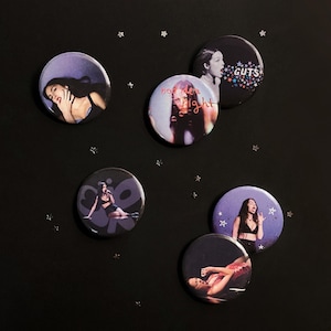 Olivia Rodrigo Guts Album & Tour inspiriert ästhetische handgemachte 1,25 in Pin Button Abzeichen setzt | Süßer Sour Pop Girly Tote Pin Aufdruck