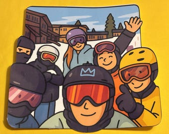 Custom Snowboarding & Skiing Stickers – Personalized Action Photo Decals