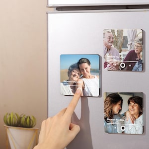 Personalized Music Fridge Magnet,Custom Photo & Music Fridge Magnet,Play Whole Song or MP3 Music Box,Anniversary Gift for Him,Christmas Gift