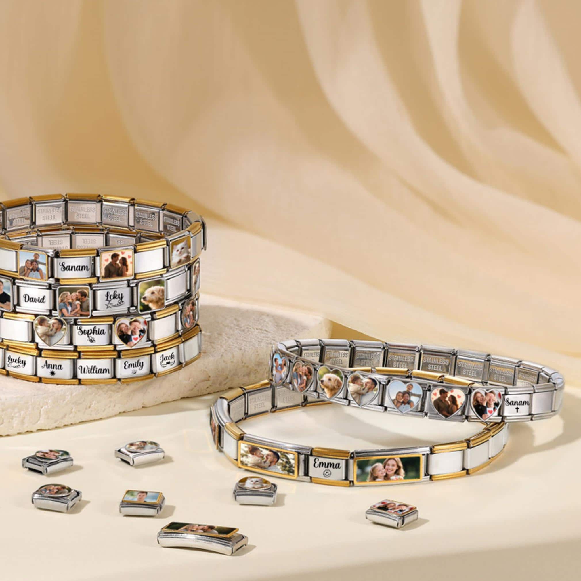 Italian charm bracelet links - Etsy 日本