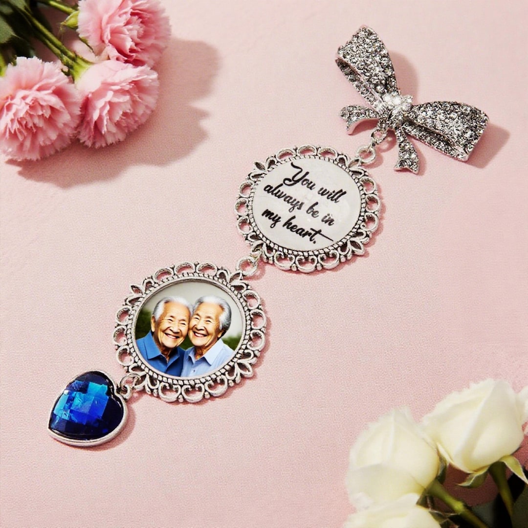 Personalized Bridal Bouquet Charm,wedding Photo Charm,walk With Me ...