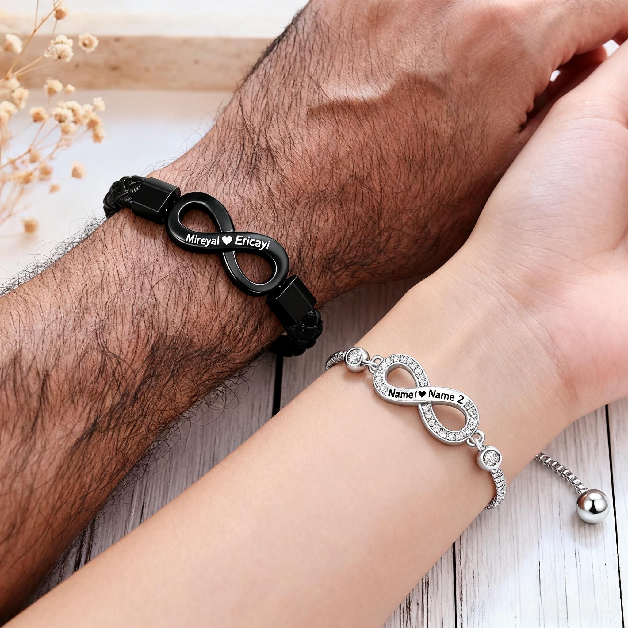 Braccialetti Infiny In Argento 925 Coppie Gioielli Magnetici Con Catena A Corda Regolabile, Braccialetto Innamorati Da 9,77 € | DHgate