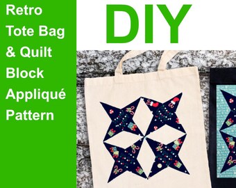Mönster för DIY-applikation med stjärnmotiv - Julstjärna (A4/Letter)