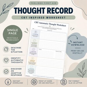 CBT Thought Record Worksheet