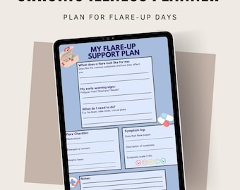 Chronic Illness Flare-Up Kit: Spoonie Symptom Tracker & Emergency Plan (PDF Download