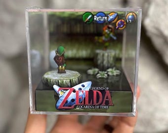 Ocarina of Time Skull Kid Diorama Cube | Handmade Video Game Art!
