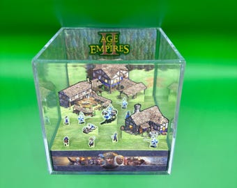 Age of Empires 2 Diorama Cube | Handmade Video Game Art!