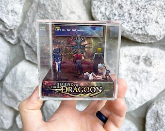 Cubo Diorama de Legend of Dragoon | Arte de videogame feita à mão!