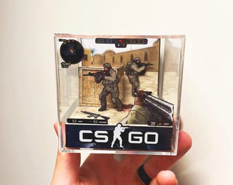CS:GO de_dust2 Diorama Cube | Handmade Video Game Art!