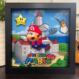 Super Mario 64 Shadow Box: Handmade Papercraft