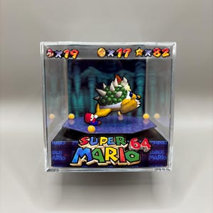 Bowser Boss Fight Diorama Cube: Super Mario 64 Shadow Box Papercraft
