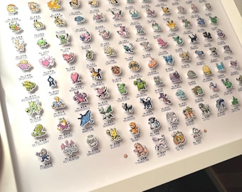 ポケモン 151 ポケモン図鑑カントー 額入りプリント - ポケモン ギフト