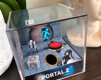 Portal 2 Diorama Cube | Handmade Video Game Art!