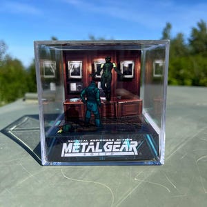 Metal Gear Solid Psycho Mantis Video Game Diorama Cube - Handmade! Shadow Box Papercraft | Gift for Nerds | Gaming, Collectible, Nostalgia