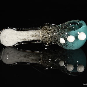 Aqua Blue Glass Pipe With Carry Bag, Handmade Boro Glass Pipe, Tobacco Use Pipe, Glass spoon Pipe, Festival Supplies