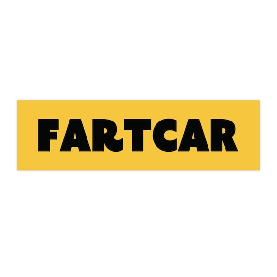 FARTCAR Funny Bumper Magnet, Loud Gas Humor Car Decal