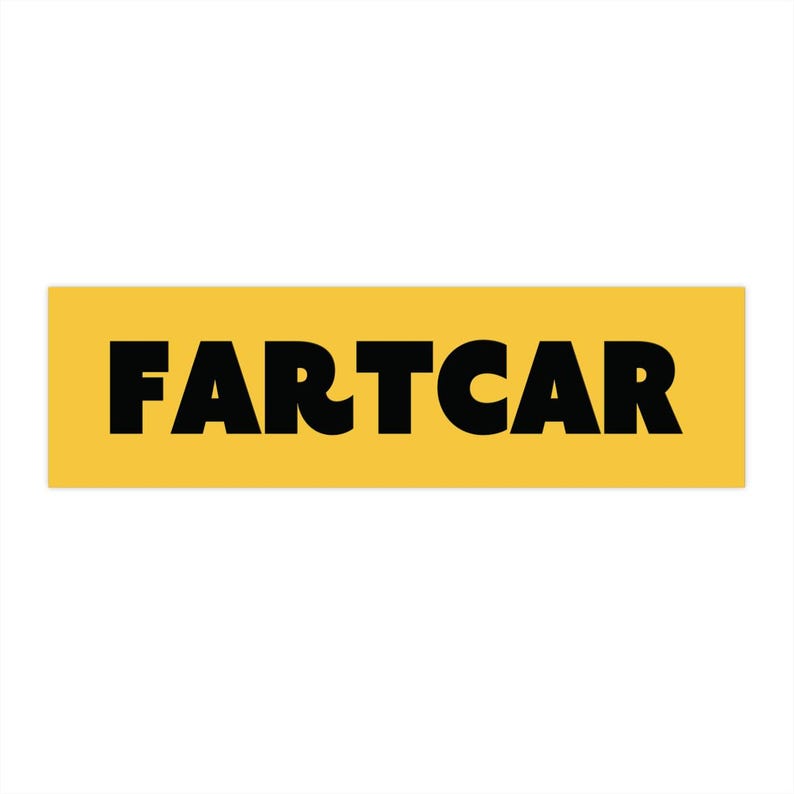 FARTCAR Rolig stötfångarmagnet, Högljudd Gas Humor Bildekal bild 1
