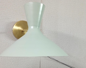 Aplique de pared italiano de latón de mediados de siglo - Lámpara de pared moderna de iluminación elegante hecha a mano