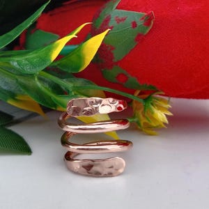 Solid Pure 100% Copper Wrap Ring Arthritis Thumb Ring Solid Copper Ring # Finger Ring Hammered Ring# Copper Jewelry Toe Copper Ring Gift For