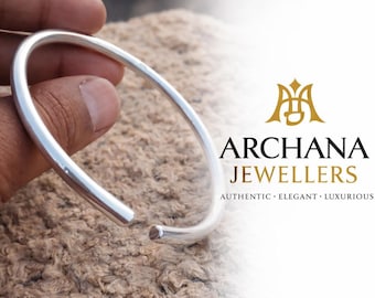 Bracciale rigido alla caviglia in argento sterling / Set di cavigliere minimaliste / Regalo per la festa della mamma