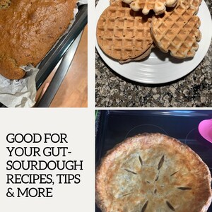 Step by step sourdough eBook with real food recipes and baking tips. Great for home bakers interested in traditional methods and gut friendly bread and more great recipes.