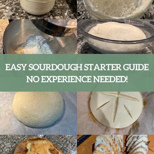 Sourdough guide PDF with simple instructions for beginners. Learn to bake healthy, homemade bread with natural ingredients and time tested techniques. Includes 2 bread recipes and 7 other delicious sourdough recipes to include in your everyday life.