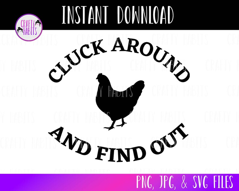 Wandschild 'Cluck Around And Find Chicken' – Rustikaler Hühner-Spruch In Metall