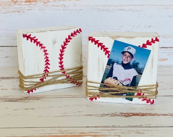 Baseball Photo Frame Block