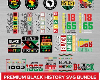 Paquete SVG y PNG de Juneteenth, PNG del Mes de la Historia Negra, Paquete SVG del Mes de la Historia Negra, Soy historia negra png