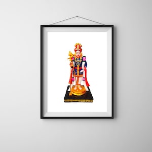 Raja Alangaram Murugan Digital Poster | Lord Murugan Printable Wall Art | Hindu God Decor | Instant Download | Skanda Shasti Pooja Art