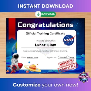 子ども向け宇宙飛行士ルーティンチャートキット | 宇宙をテーマにした毎日のスケジュール | 幼児・未就学児向け印刷可能なビジュアルプランナー