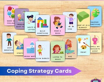 Calming Strategy Cards for Kids, Emotional Regulation Tools (Printable Flashcards)