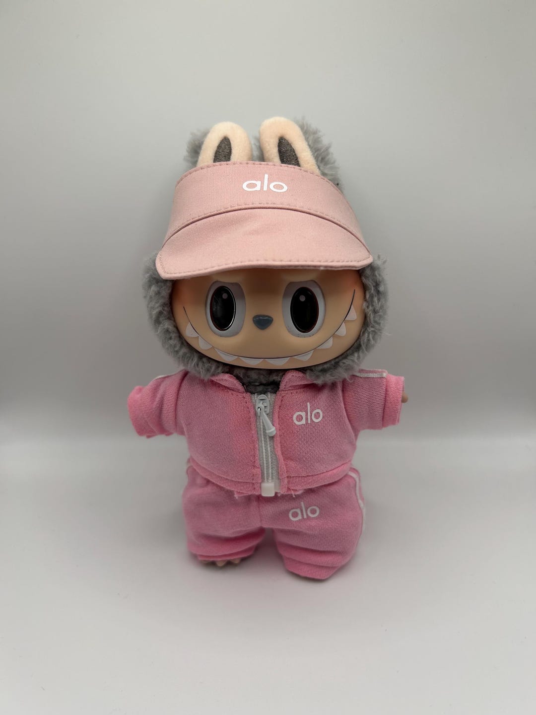 Pink Lbubu Bubu Pink Tracksuit Visor Set – Doll Jacket, Visor & Shorts Outfit ...