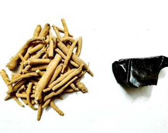 Combo de ashwagandha orgánica india y shilajit crudo / Apoyo herbal contra el estrés