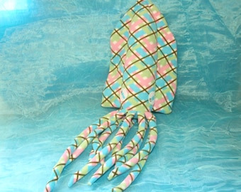 Isabelle the Pink Plaid Fleece Cuddlefish Ocean Marine Plush Stuffed Animal