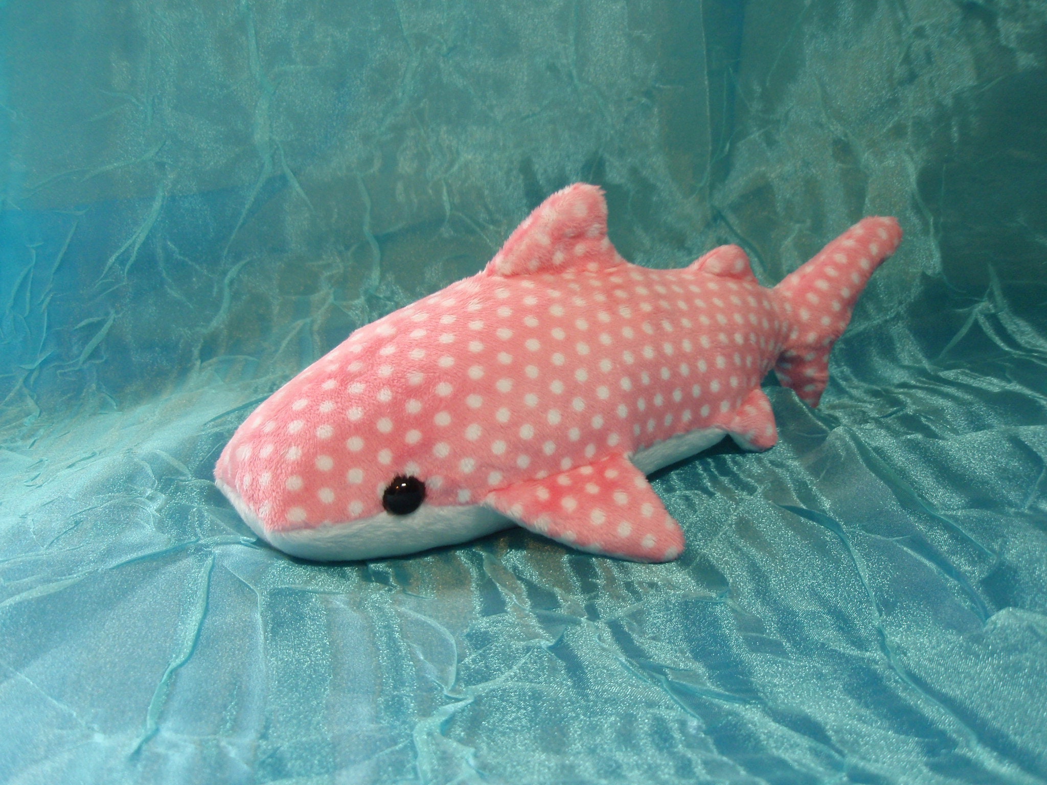 Pink and White Spotted Whale Shark Plush Stuffed Animal | Etsy