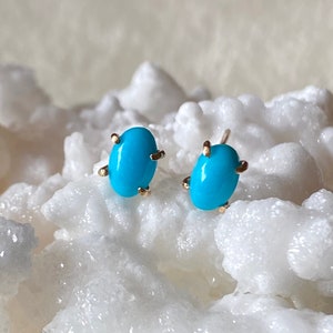 Sleeping Beauty Turquoise Stud Earrings Etsy UK