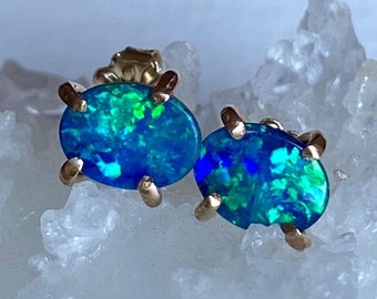 Peruvian Opal Earrings October Birthstone Opal Earrings Boulder Opal Earrings Statement Earrings Opal Silver