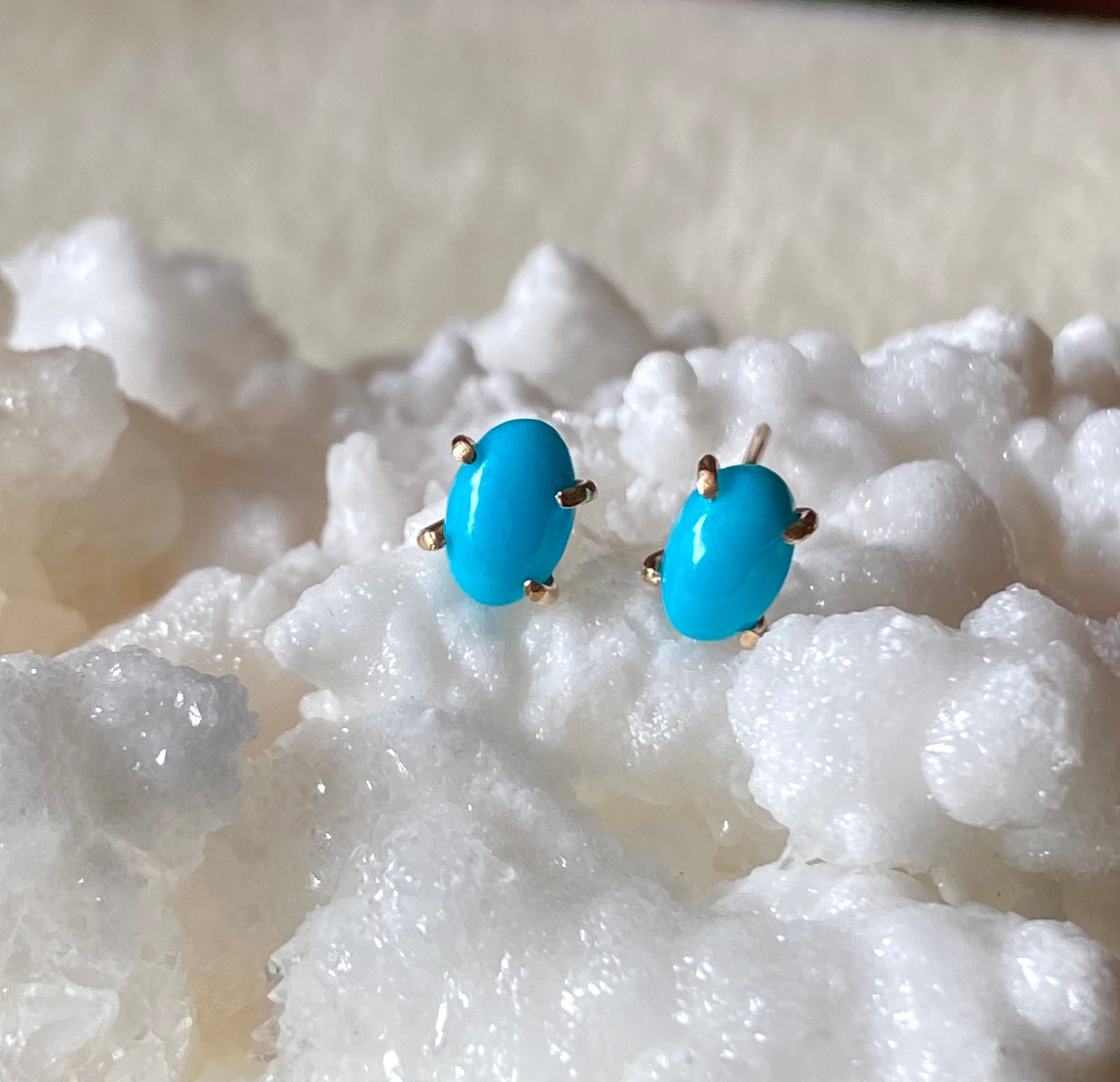 Sleeping beauty turquoise stud earrings sale