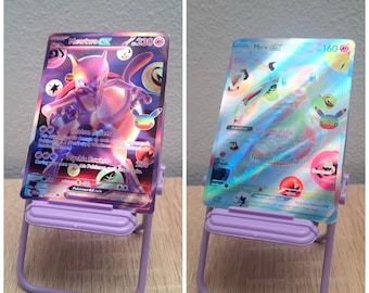 Handmade Mew & Mewtwo 30th Anniversary Proxy Pokemon Card