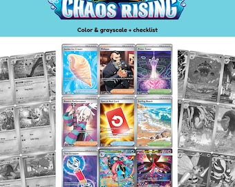 Pokemon Chaos Rising Complete Set Printable Binder Placeholder + Checklist (Digital Download)