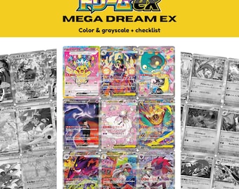 Pokemon MEGA Dream ex Complete Set Printable Binder Placeholder + Checklist (Digital Download)